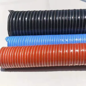 3"diameter silicone hose air duct Extremely good heat resistance Double layer silicone coated glass fiber fabric hose