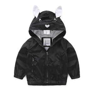 Children's Korean Style Casual Autumn Plain Bomber Jackets with Rabbit Pattern Windproof Eco-Friendly From Chinese Supplier - Product Image 3