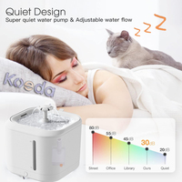 Distributeur automatique de fontaine à boire électrique USB à LED pour animaux domestiques Petit bol d'eau pour chien/chat muet en silicone et acier
