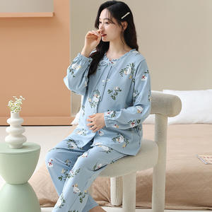 Venta al por mayor Otoño Invierno <span class=keywords><strong>ropa</strong></span> de maternidad <span class=keywords><strong>posparto</strong></span> Primavera Verano traje pijamas para amamantar <span class=keywords><strong>ropa</strong></span> de embarazo en casa - Product Image 2