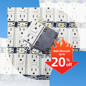 Modern Black GFCI Outlet 15Amp 20A Self-Test TR WR Power Electrical UL CUL Wall Sockets GFCI Receptacle <strong>with</strong> Screwless Wallplate - Product Image 5