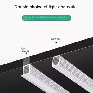 Installation facile 014A profil évidement LED bande profilé en aluminium 23*15mm intégré couleur noir argenté pliage soudage coupe - Product Image 2