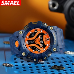 Montre de sport SMAEL pour homme, étanche, LED, numérique, intelligente, chronomètre, grand cadran, montre-bracelet pour homme 8075, montres à quartz pour homme - Product Image 2