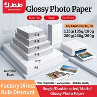 Papier photo commercial brillant simple face JOJO 260g format A4 pour imprimantes jet d'encre, étiquettes imperméables, art couleur, portrait JA-1006