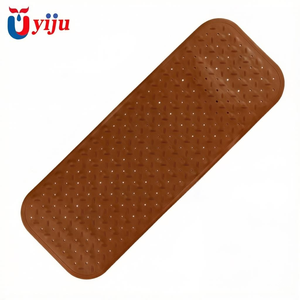 Tapis de sécurité antidérapant extra long pour baignoire et douche YIJU, avec ventouses, lavable, avec trous de drainage - Product Image 2