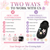 Breloques personnalisées en forme de fleurs pour Crocs, breloques en résine pour sabots avec support broche, multi-usages, OEM ODM, vente en gros