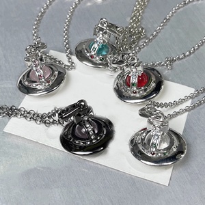 <span class=keywords><strong>Collier</strong></span> en bambou pour femme avec pendentif en verre tridimensionnel Empress West Ball, perle <span class=keywords><strong>et</strong></span> cristal, vente en gros <span class=keywords><strong>et</strong></span> dropshipping - Product Image 1