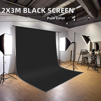 2x3M Layar Hitam Latar Belakang Fotografi Merah Putih Abu-abu Hitam Alas Dinding untuk Fotografer Pesta Photodrops Latar Belakang Muslin