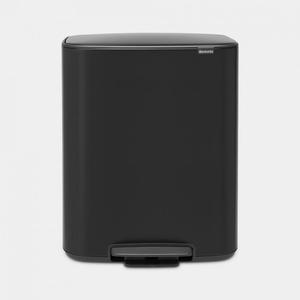 Cestino per Rifiuti Bobarta 60 L Nero Opaco con Pedale - Product Image 1