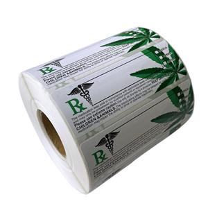 U.S. Universal compatible con 3x1 pulgadas 1000 <span class=keywords><strong>THC</strong></span> etiquetas California RX etiqueta <span class=keywords><strong>de</strong></span> advertencia para botellas tarros - Product Image 4