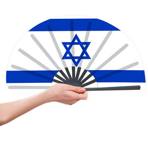 Éventails pliants en bambou avec drapeau d'Israël en gros, éventail à main pour carnaval, mariage, festival, fête, <span class=keywords><strong>agence</strong></span> de voyage - Product Image 4