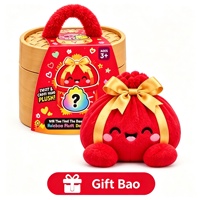 Peluche Arc-en-ciel en forme de Dumpling de Noël, Boîte Mystère, Jouet en Peluche de Noël, Coussin Animal en Peluche Doux en forme de Bao Bun, Jouet Squishy