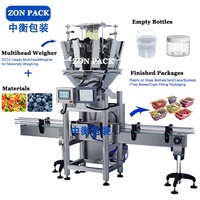 Automatische Multihead Frozen Fruit Tray Box Vulmachine Verse Groenten Salade Clamshell Packing Machine