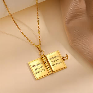 Collar con Medallón Personalizado con Nombre de Mi Pequeña Estrella para Hija, Nuevo Libro para Hija, Mini Colgante con Mensaje, Regalo de Acero Inoxidable con Cuerda - Product Image 5