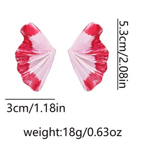 Alla moda rosa blu a forma di ventaglio foglie orecchini pendenti <span class=keywords><strong>gioielli</strong></span> per le donne - Product Image 6