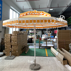 Sombrilla Pagoda Grande para Exteriores con Control Manual y Revestimiento Azul, para Patio, <span class=keywords><strong>Terraza</strong></span>, Villa, Playa - Product Image 3