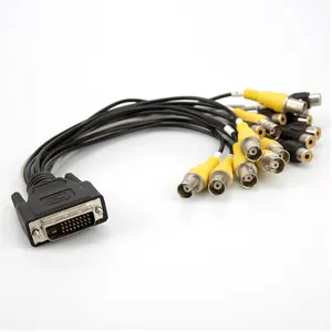 dvi24至8 bnc和8 rca音频电缆3.0毫米同轴视频数据dvi至bnc影音电缆