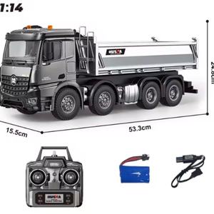 New Huina SJY-1536pro Alloy <b>Remote</b> <b>Control</b> 1:14 Full Proportion Wheel Heavy-Duty Engineering Dump <b>Truck</b> Mixer <b>Truck</b> Toy 12CH - Product Image 2