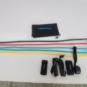 Juego de bandas de resistencia con asas y bolsa de transporte para entrenamiento de resistencia y ejercicios de fitness - Product Image 1