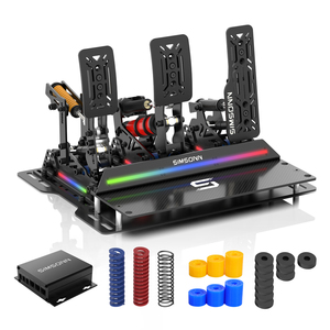 Base para Pedales SIMSONN Prox Ultra de Alta Calidad, Color Negro, para Juegos de <span class=keywords><strong>PC</strong></span>, Acero Inoxidable, USB, Accesorios para Videojuegos - Product Image 5
