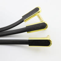TL-Link kabel efek logam lapisan emas DC6.35 PC bahan perumahan untuk pria/wanita