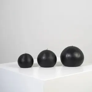 Juego de tres velas con punta de bola negra MUMHANE - Product Image 3