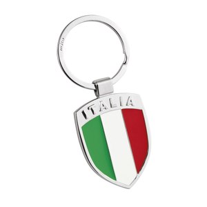 Portachiavi trofeo italiano alla moda in lega di metallo e resina portachiavi con Logo personalizzato stampato UV stile moschettone - Product Image 1