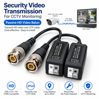 Balun vidéo HD passif BNC vers UTP pour câble torsadé, transmetteur-récepteur pour caméra AHD CVI TVI CCTV DVR Cat5e Cat6