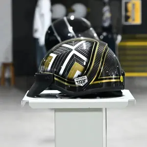 Acessório de fábrica para motocicleta, capacete de meia face com viseira dupla para motocicleta personalizado aprovado pelo DOT