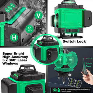 Green 360 Self Leveling Rotary <strong>Laser</strong> Level 4D 16 Lines Horizontal&amp;Vertical Cross Line <strong>Laser</strong> Surveying <strong>Measuring</strong> <strong>Tools</strong> - Product Image 4