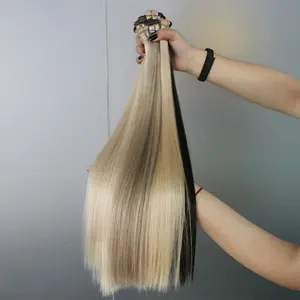 Salon Quality Wholesale Hand Tied Weft Human Hair Extension Best Length Customized Color Weft