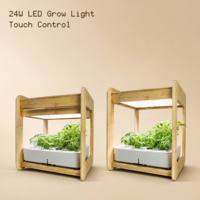 Sistem Kebun Hidroponik Desktop dengan Lampu Tanaman LED Kontrol Sentuh, Kapasitas 12 Tanaman dan Reservoir Air 7L
