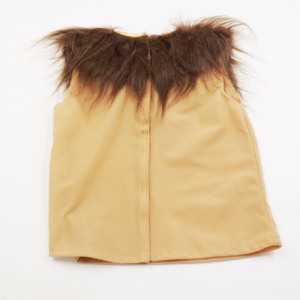 Disfraz de León con Cuello de Peluche Marrón MS, Top Beige sin Mangas, Traje de Pascua para Niñas - Product Image 3