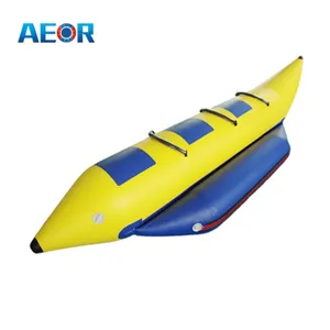 Barco de plátano inflable de los juegos acuáticos del Pvc barco remolcable de 4-12 personas para los adultos