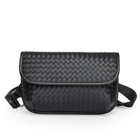 Sac bandoulière et sac de poitrine unisexe tendance en PU à carreaux, version coréenne rétro, best-seller