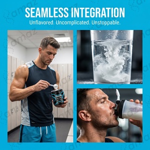 Amaz OEM Créatine Monohydrate Taurine en Poudre Sans Arôme 210g <span class=keywords><strong>pour</strong></span> Augmenter la Force et Améliorer les Performances Athlétiques - Product Image 4