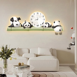 Hot Bán Đơn Giản <span class=keywords><strong>LED</strong></span> Bức Tranh Tường Sáng Tạo Đồng Hồ Thạch Anh Phong Cách Sofa Nền Cho Phòng Khách Phòng Ăn Sơn Trang Trí - Product Image 2