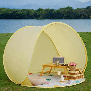 Tente <span class=keywords><strong>de</strong></span> <span class=keywords><strong>camping</strong></span> portable quatre saisons monocouche, protection solaire UPF50, imperméable, pliable, avec poteaux <span class=keywords><strong>en</strong></span> fibre <span class=keywords><strong>de</strong></span> verre, ouverture rapide et automatique - Product Image 1