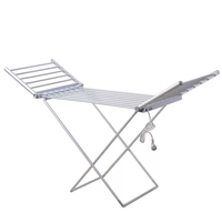 Séchoir à linge portable de luxe en aluminium pliable double multifonctionnel pour salle de bain, séchoir à vêtements automatique multifonctionnel