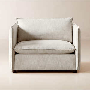 Sofá de Diseño Italiano con Tapicería y Estructura de Madera Resistente, Muebles de Sala de Estar de Estilo Moderno y Sencillo para el Hogar - Product Image 4