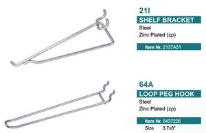 Supermarket <b>Shelf</b> Hooks Zinc Plaated Wholesale <b>Pegboard</b> Hooks - Product Image 2