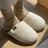 Chaussons d'hiver en peluche à lanières croisées, antidérapants, chauds et douillets, grandes tailles, pour femmes et couples - Vente chaude