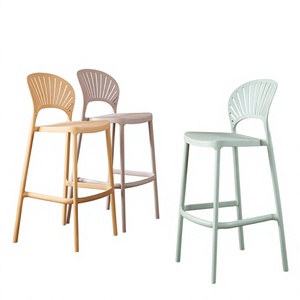 Tabouret de <span class=keywords><strong>bar</strong></span> design TrustPass T-799X, coque minimaliste et créative en plastique, usage commercial, dossier avec rembourrage épaissi - Product Image 1