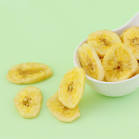 Plátanos Deshidratados en Rodajas con Aceite de Coco, 100% Natural, Vegano, Sin Gluten, Sabor Dulce, 1000g, Venta al Por Mayor, OEM, Snack