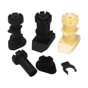 <span class=keywords><strong>Piedini</strong></span> Rotondi Neri in Plastica <span class=keywords><strong>per</strong></span> Mobili, Gambe Regolabili in PVC Spesso <span class=keywords><strong>per</strong></span> Battiscopa con Fibbia da 26mm di Diametro - Product Image 2