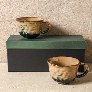 New Product Handmade Latte Art <b>Mugs</b> Glazed Ceramic Coffee <b>Mug</b> <b>Set</b> Gift Box - Product Image 2