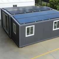 Maison Modulaire Pliable Moderne de 20 Pieds avec Aménagement Studio, Mur en Verre et Conception à Assemblage Rapide pour Logement Annexe et Mini-Maison
