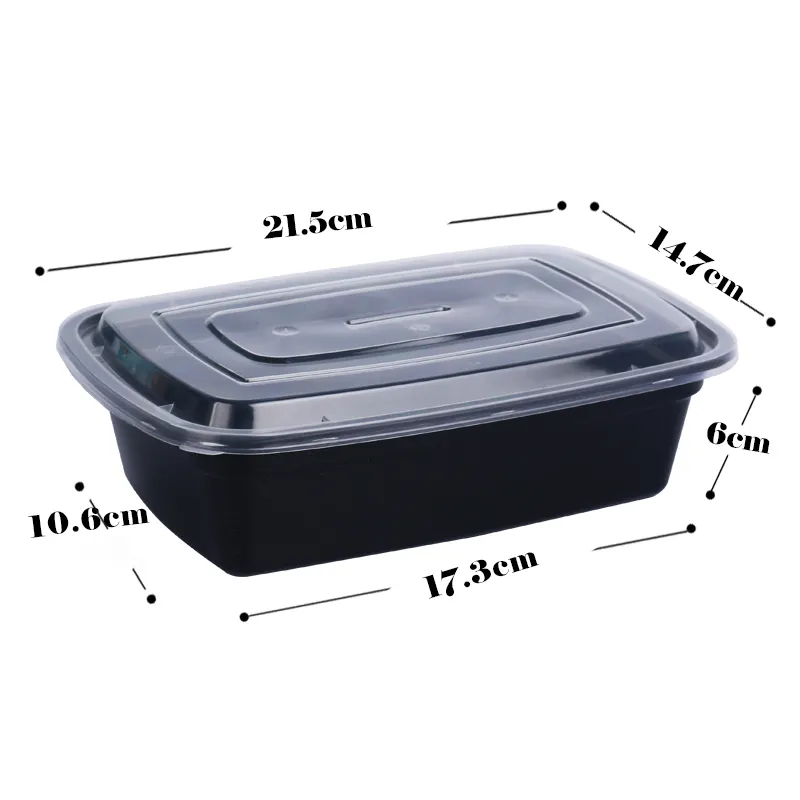 Wegwerp Doorzichtige/Zwarte Plastic Dozen Verpakking Voor Voedsel Fruit Take Away Pp Container