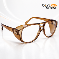 Lunettes de sécurité avec protections latérales, double pont, en polycarbonate transparent, anti-buée/anti-rayures, monture complète pour laboratoire chimique