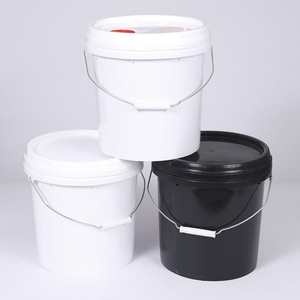 Seau en plastique PP durable de <span class=keywords><strong>20</strong></span> <span class=keywords><strong>litres</strong></span>, multi-usages, avec poignée en fer et couvercle, qualité alimentaire, sans BPA, recyclable, seau à peinture - Product Image 1